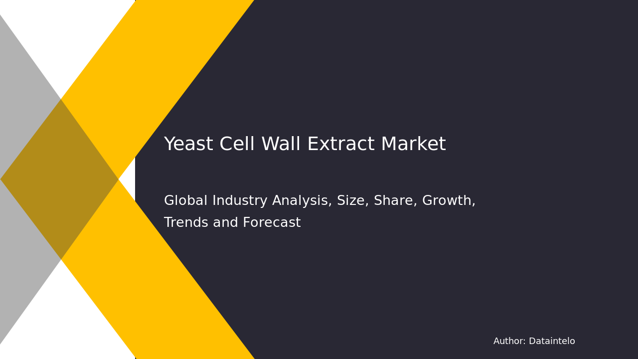 Yeast Cell Wall Extract Market Report | Global Forecast From 2025 To 2033
