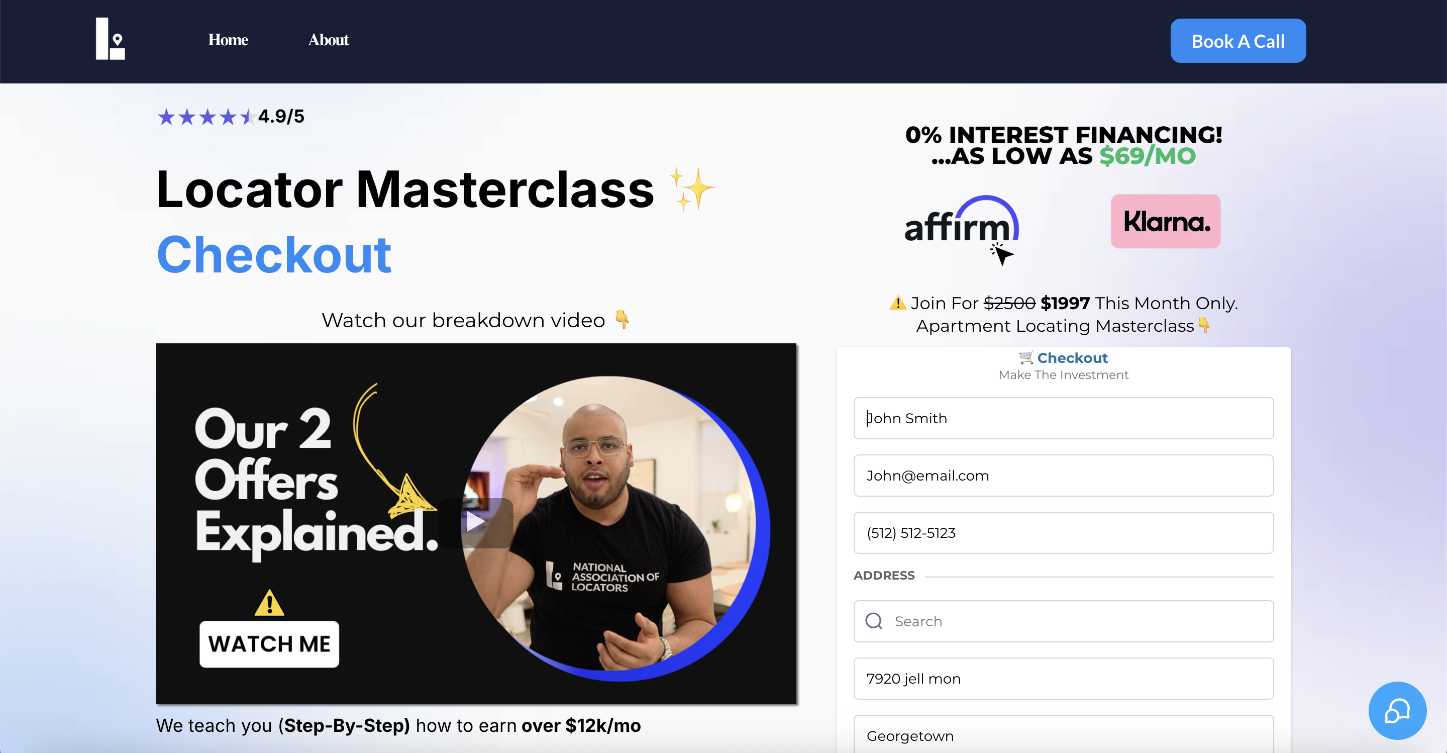 Locator Academy Checkout